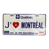 J’❤️Montréal Customized Quebec Car Plaque Size Novelty Souvenir Gift Plate