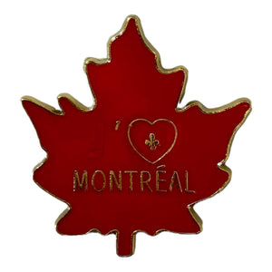 J'aime Montreal Red Maple Leaf Magnet