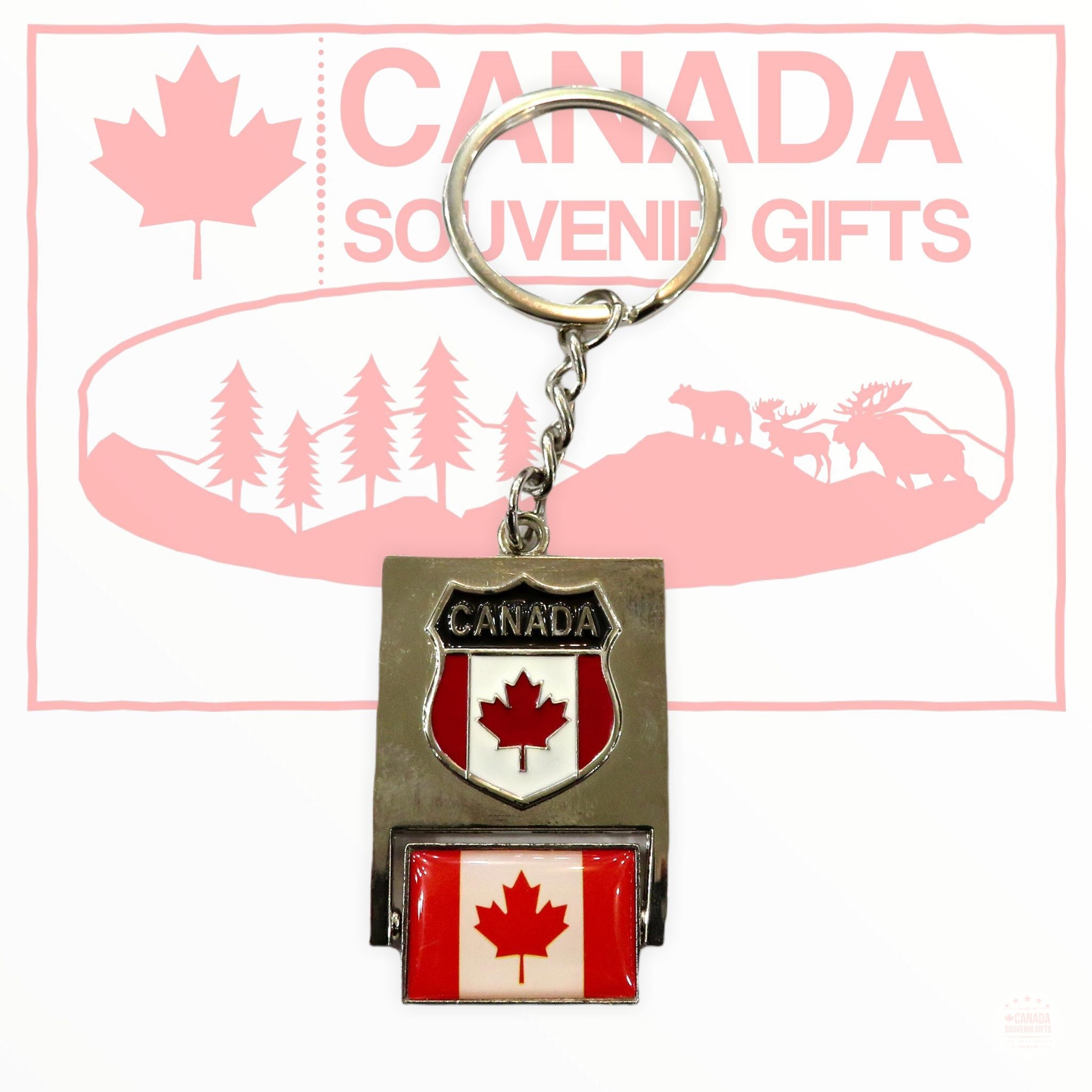 Key Holder - Canada Flag Flip Keychain