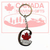 Keychain - Canada C Shaped with Maple Leaf Key Holder - Metal Keyring