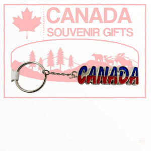 Keychain - Canada red and blue name drop keyring | Keyholder