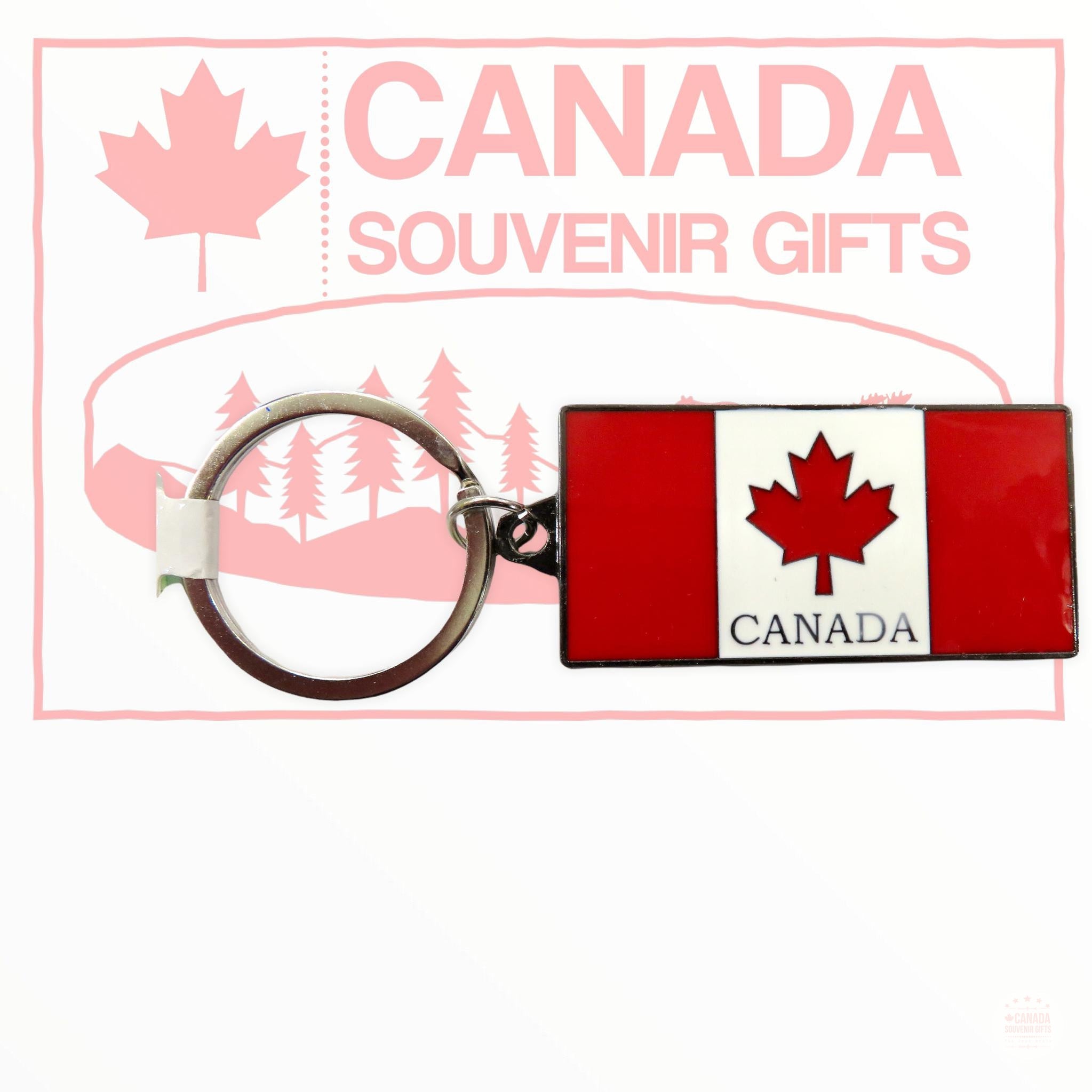 Key Rack Design Canadina Keychain - Canadian Flag Themed Design Key Holder Metal Diecast