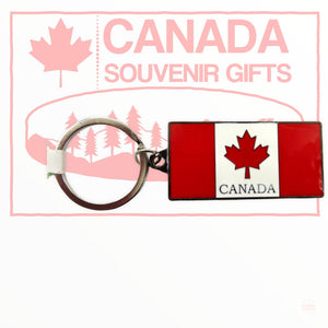 Keychain - Canadian Flag Themed Design Key Holder Metal Diecast