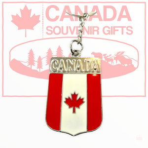 Keychain - Canadian National Flag Key Holder - Canada Name Drop Themed Key-Ring