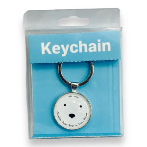 Keychain - Canadian Polar Bear in Snow Storm Porte Clé