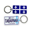 Keychain Double Sided - Tabarnak Theme and Quebec Flag Key Ring