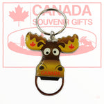 Keychain - Drunk Moose Head Key Ring - Canada Bottle Opener Key Holder