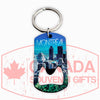 Keychain Metal Montreal Skyline View in Blue Sky Bottle Opener