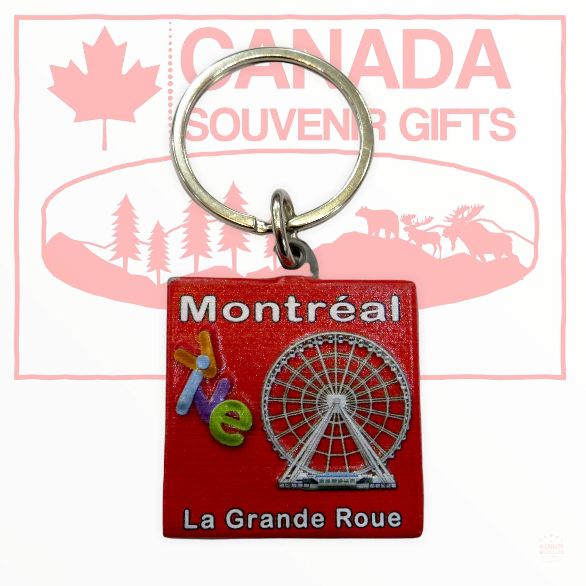 Keychain - Montreal Ferris Wheel - La Grande roue de Montréal Porte-Cle - Key Ring