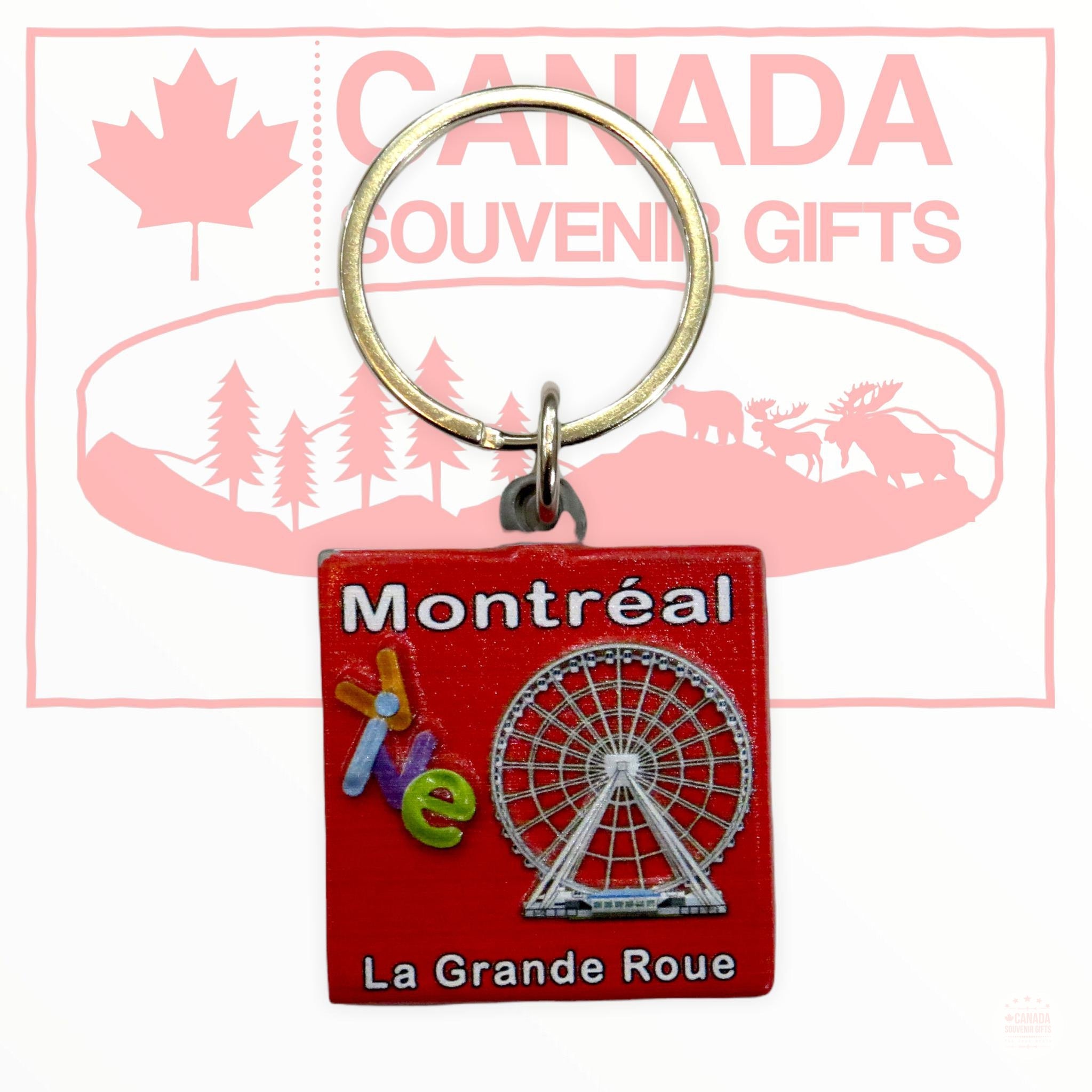 Keychain - Montreal Ferris Wheel - La Grande roue de Montréal Porte-Cle - Key Ring