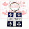 Keychain - Quebec Flag Key Holder Metal Diecast - Souvenir Quebec