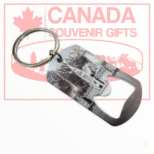 Keychain and Bottle Opener - Canada Skyline Vintage Key Holder - Bottle Opener Souvenir Gift