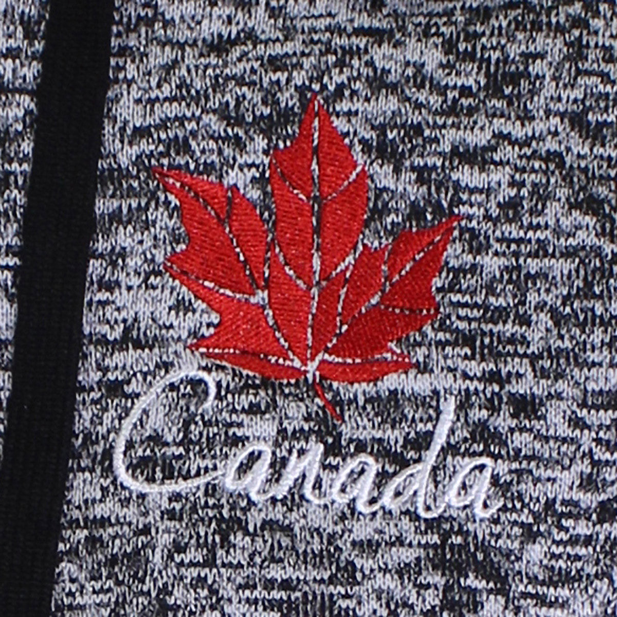 Ladies Salt & Pepper Maple Leaf Zip Jacket Premium Quality | Designed in Canada
