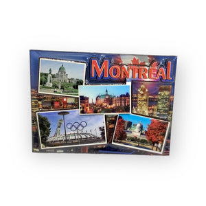 MONTREAL FAMOUS SCENIC PICTURED WOOD FRIDGE MAGNET EPOXY FINISHED
