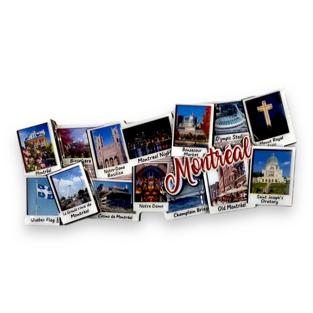 MONTREAL LANDMARK POLAROID 3D SHAPED MAGNET 4.5x2