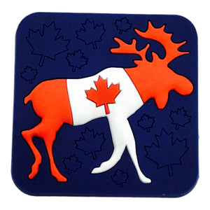 MOOSE MAGNET - CANADIAN FLAG THEMED