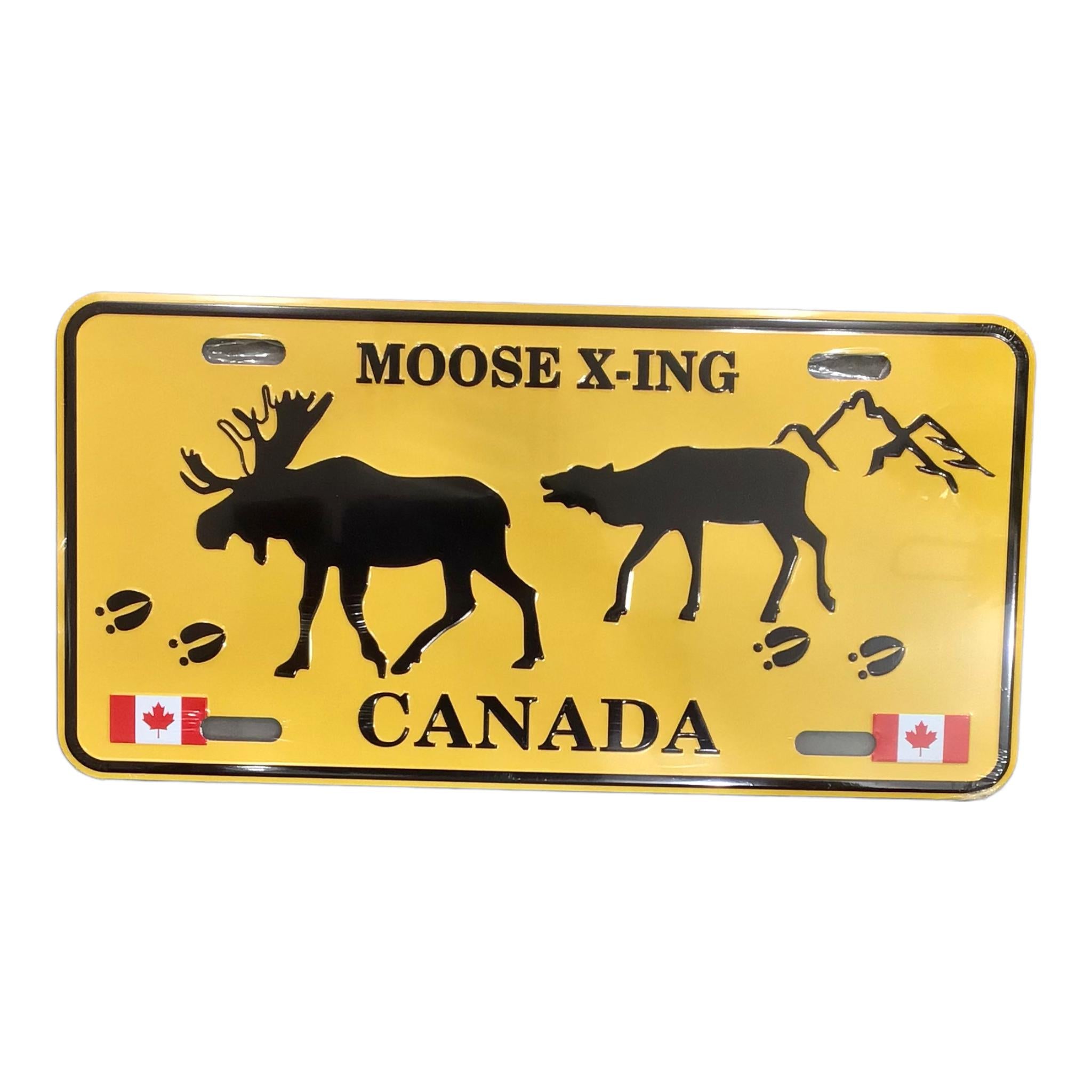 MOOSE X-ING CANADA LICENSE PLATE - SOUVENIR NOVELTY GIFT 30cm x 15cm