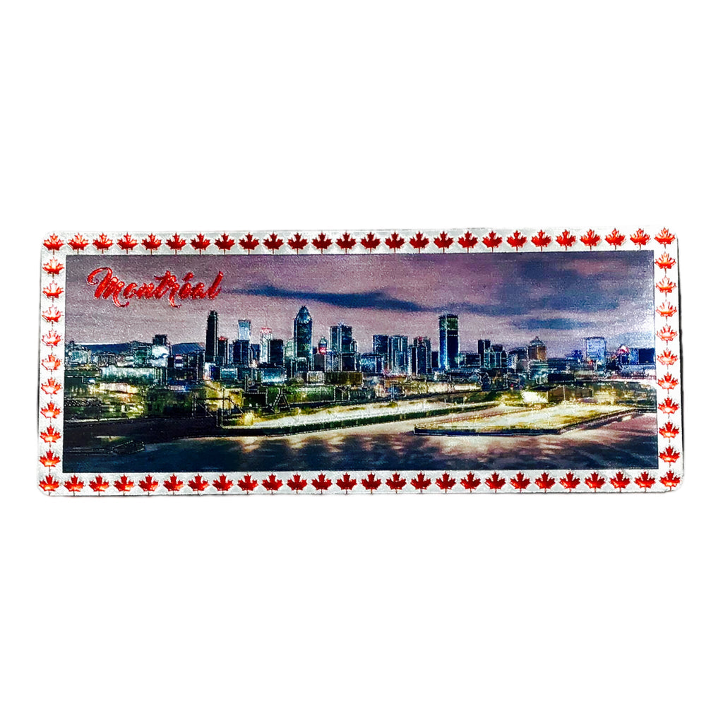 Magnet - Montreal Skyline Scene Foil Fridge Magnet