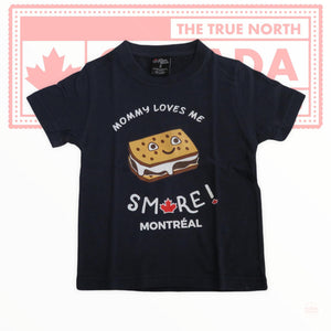 Mommy Loves Me Smore Montreal Kids T-Shirt 2-6 Years Old Unisex Navy Casual Top Designed in Canada