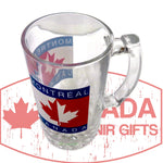 Montreal Canada Maple Leaf Red and Blue Themed 22oz Glass Beer Mug