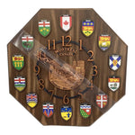 Montréal Canada Skyline Souvenir Wall Clock 12 x 12 inches  Wooden Gift Made in Canada