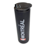 Montréal Coffee Travel Mug Double Wall Vacuum Insulated Cup Stainless Steel Tumbler Leakproof Lid 16ounce Black Matt