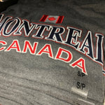 Montreal Embroidery Adult Unisex T-shirt Charcoal w/ Red Canada