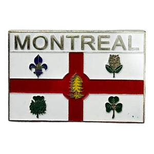 Montreal Flag Fridge Magnet Souvenir Metal Die Cast