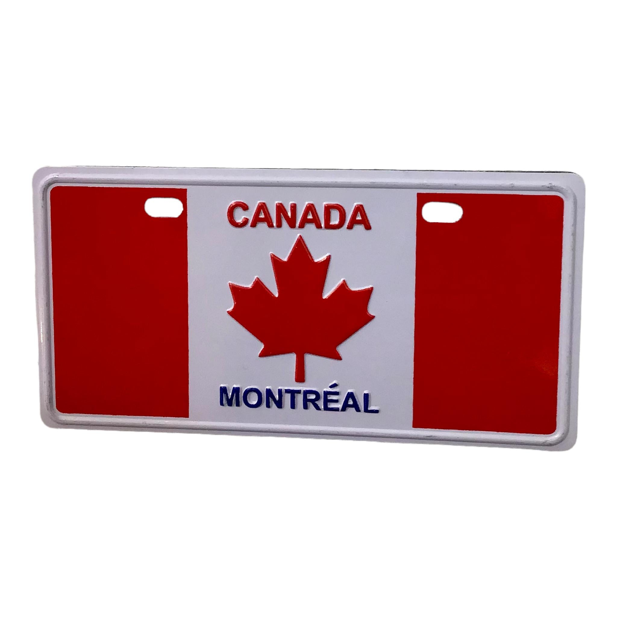 Montreal Fridge Magnet | Canada Flag License Plate Design 4”x2”