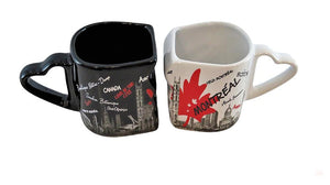 Montreal Love in The City Espresso Mug Set (2) Double Cup Canada True North Hot Drink Holder