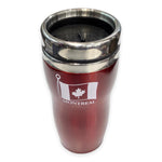 Montréal Midnights Red Travel Coffee Mug for Women Men Thermal Insulated Tumbler Cup with Wrap and Black Lid 14 OZ