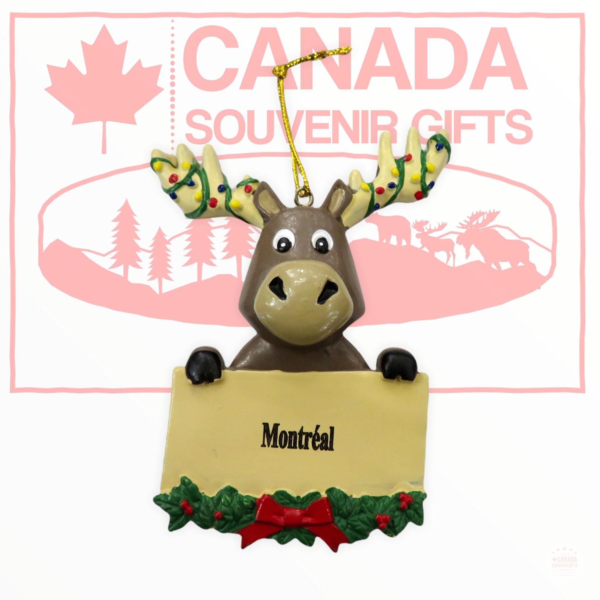 Montreal Moose Christmas Holiday Ornament