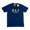 Montréal Navy Embroidery Adult Unisex T-shirt w/ Yellow Green Red Maple Leaf