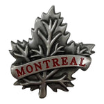 Montreal Pewter Maple Leaf Chrome Fridge Magnet