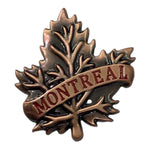 Montreal Pewter Maple Leaf Chrome Fridge Magnet