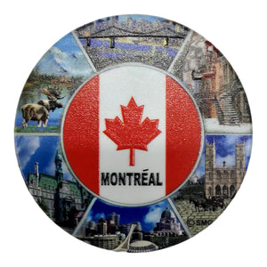Montréal Plate Magnet Historian scenic foil Aimant Souvenir