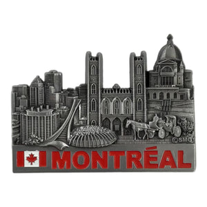 Montréal Scenic Skyline Embossed Fridge Magnet