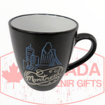 Montreal Skyline Ceramic Coffee Coffee Mug Travel Canada True North (13 Ounces) - Black