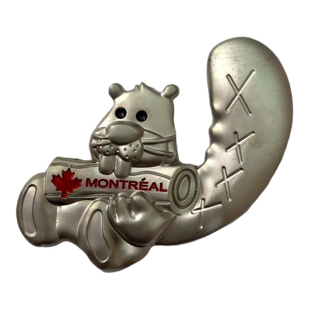 Montreal beaver fridge magnet magnet silver tone