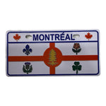 Montreal flag magnet license plate design