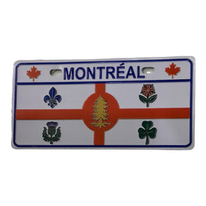 Montreal flag magnet license plate design