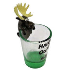 Moose Bear Hangin Out in Shot Glass, Best Spuds - Shot Glass, Unique and Funny Shot Glass-Clear Shot Glass Shooter