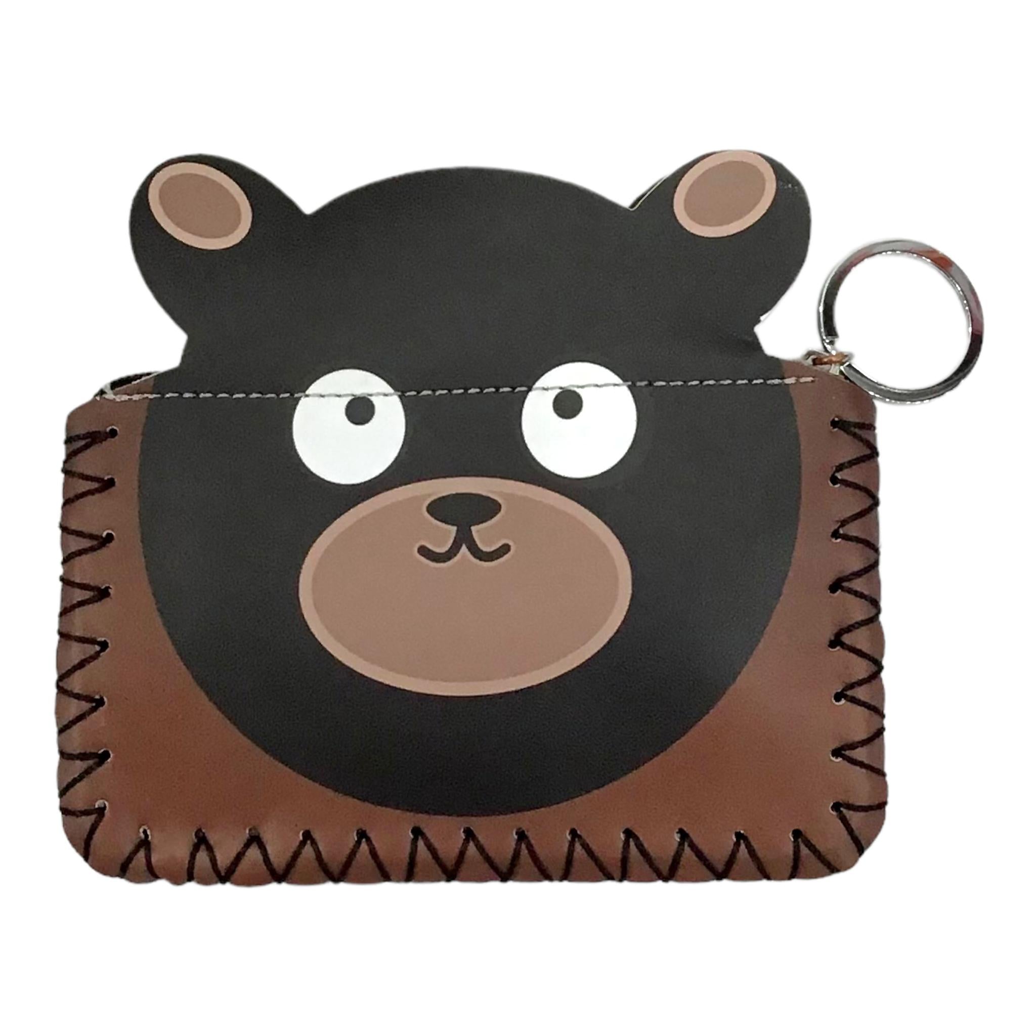 Bear Coin purse wallet zipper keychain