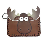 Moose Coin purse wallet with zipper keychain