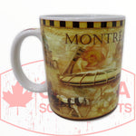 Mug 13oz  - Montreal Landmark Paint Pattern Vintage Coffee Cup / Ceramic Tea Cup