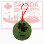 Ornaments - Montreal Maple Leaf Holiday Ornament Hook Ceramic