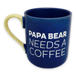 Papa Bear Coffee Mug, 18oz – Ceramic Coffee Mug with Papa Bear Needs A Coffee Quote – This Mug for Dad Makes a Great Gift – Features Cute Bear Shape Tea Cup