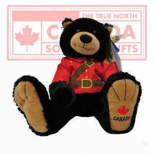 Plush Doll-RCMP BIGFOOT Black Bear - The stuffed animal 14" RCMP Bigfoot Black Bear is soft and cuddly