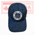 Quebec Fleur De Lys Blue Baseball Cap Hat Embroidery - Quebec Canada Souvenir Premium Quality