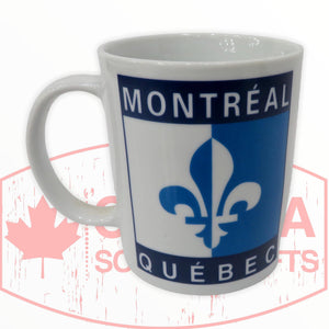 Quebec Fleur de Lys Mug - Montreal Ceramic 13oz Coffee Cup